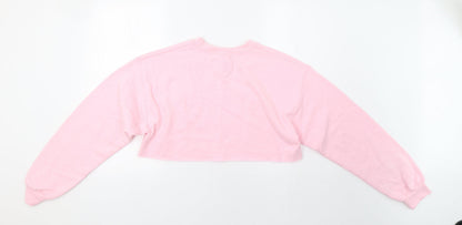Pretty Little Thing Womens Pink   Pullover Sweatshirt Size S  - Xmas Santa