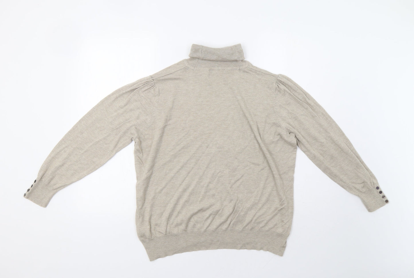 Womens UK Size XL BM Beige Pullover Jumper