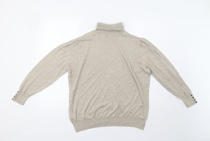 Womens UK Size XL BM Beige Pullover Jumper