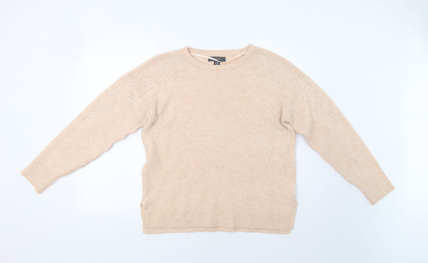 Primark Womens Pink   Pullover Jumper Size S  - Embellished