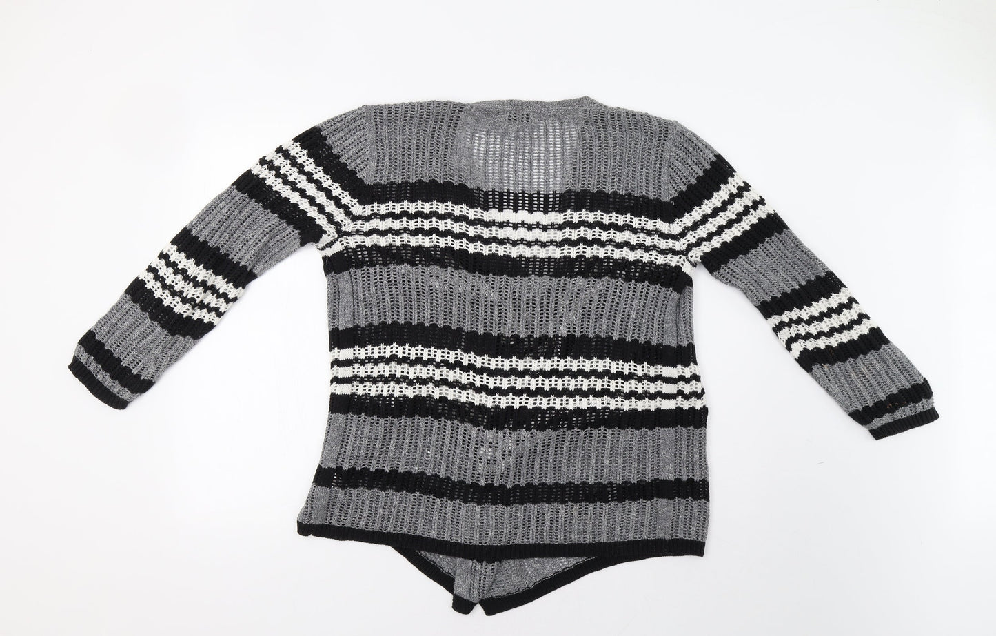 Womens UK Size S Papaya Grey Cardigan Jumper
