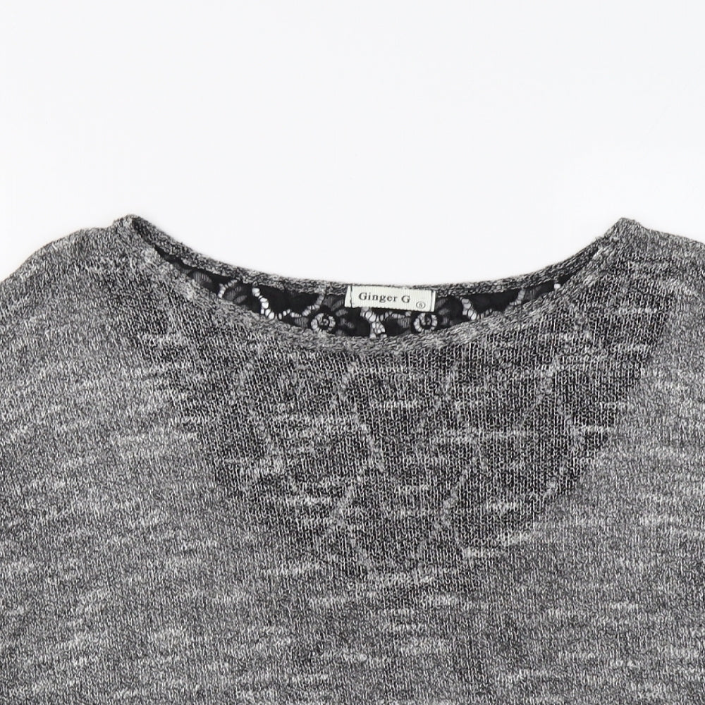 Womens UK Size S Ginger G Grey Pullover Jumper