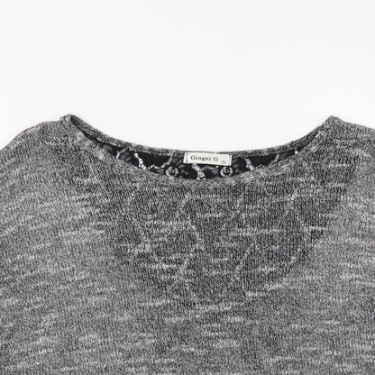 Womens UK Size S Ginger G Grey Pullover Jumper