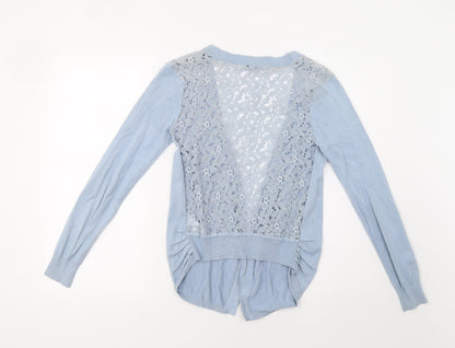 Womens UK Size 8 Peacocs Blue Cardigan Jumper