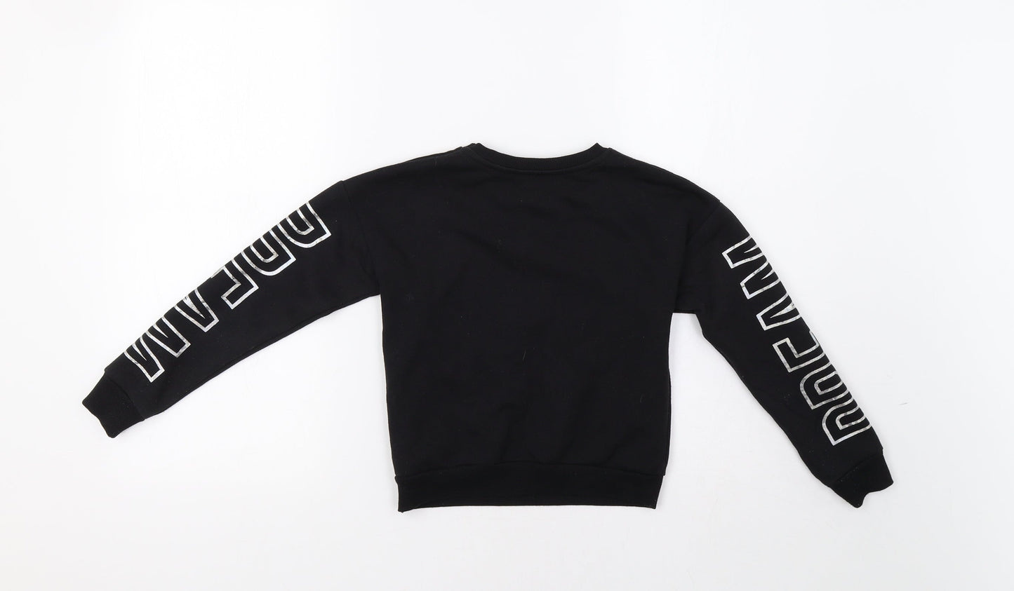 Primark Girls Black   Pullover Sweatshirt Size 7-8 Years  - Be You