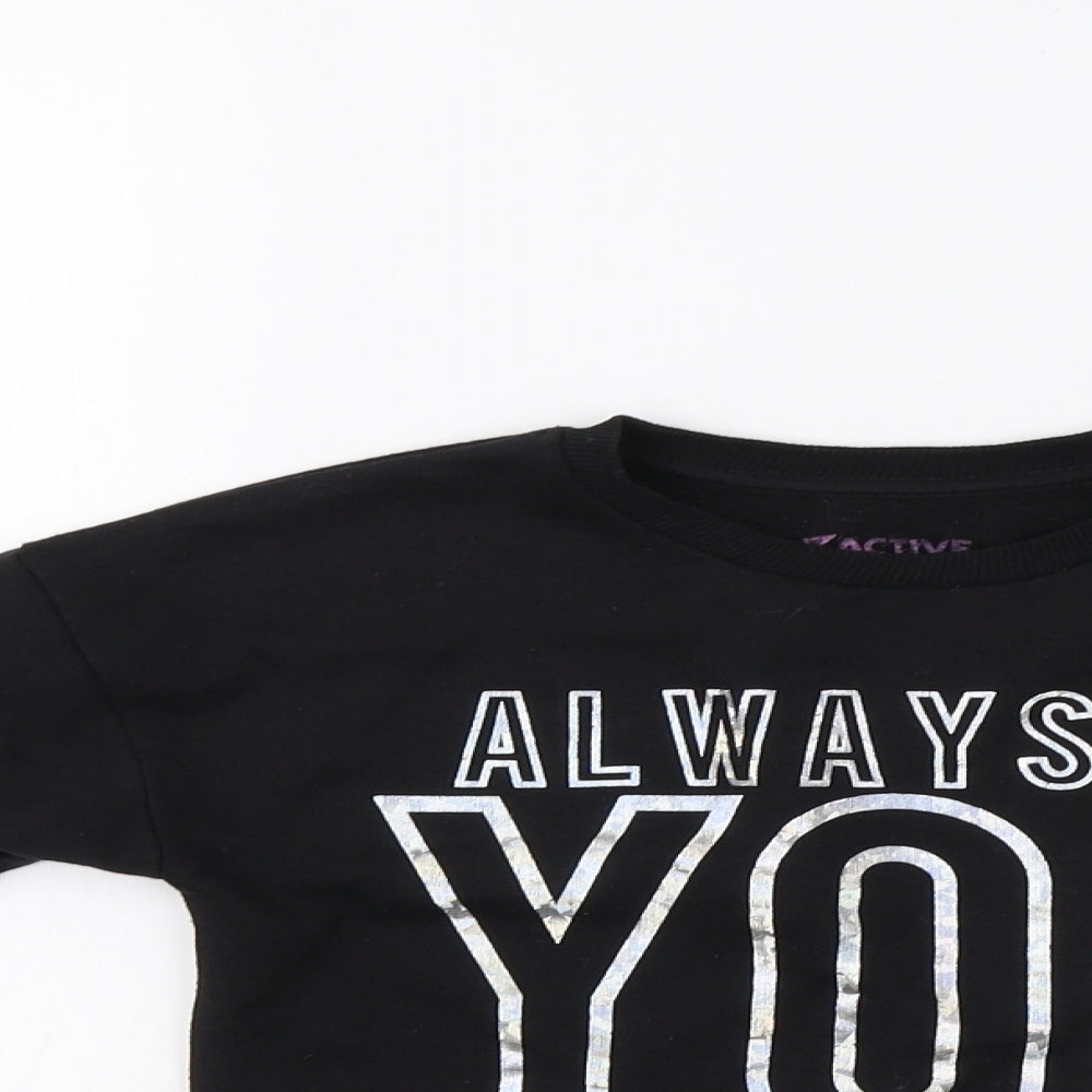 Primark Girls Black   Pullover Sweatshirt Size 7-8 Years  - Be You