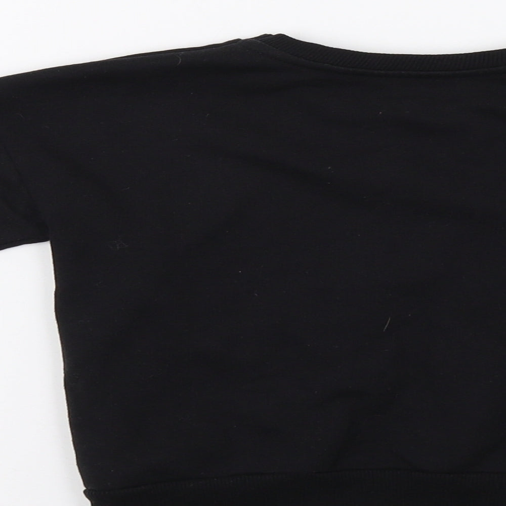 Primark Girls Black   Pullover Sweatshirt Size 7-8 Years  - Be You