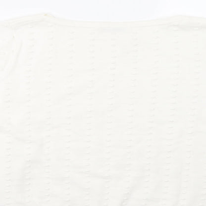TU Womens White Polka Dot  Pullover Jumper Size 14