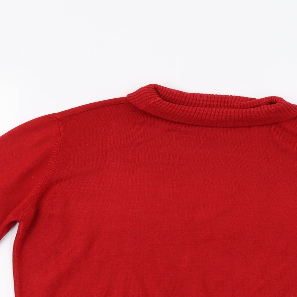 Womens UK Size M Preworn Red Pullover Jumper