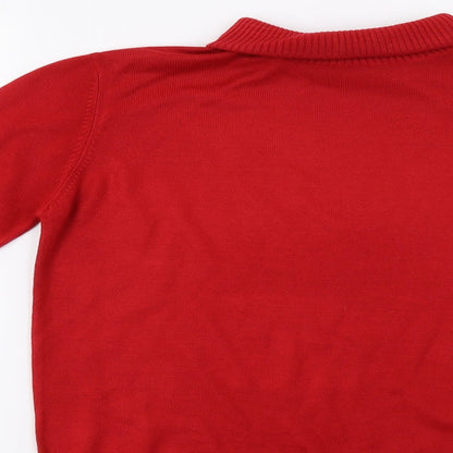 Womens UK Size M Preworn Red Pullover Jumper
