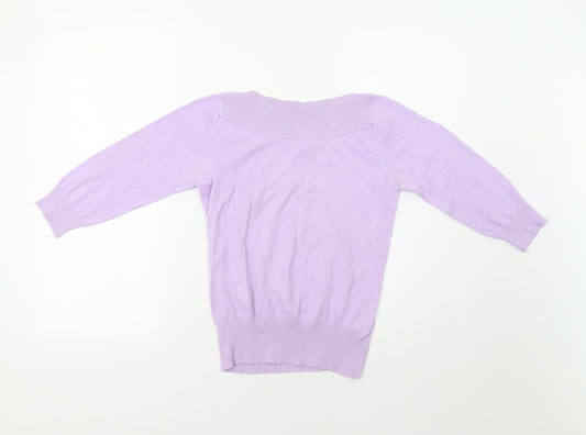 Womens UK Size 8 M&S Purple Pullover Jumper