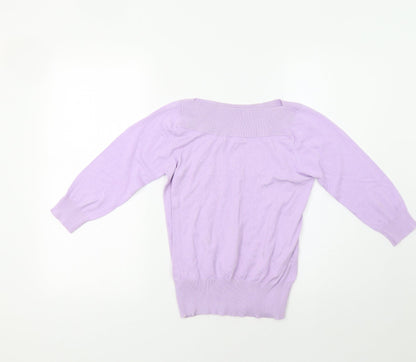 Womens UK Size 8 M&S Purple Pullover Jumper