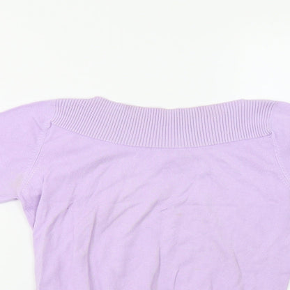 Womens UK Size 8 M&S Purple Pullover Jumper