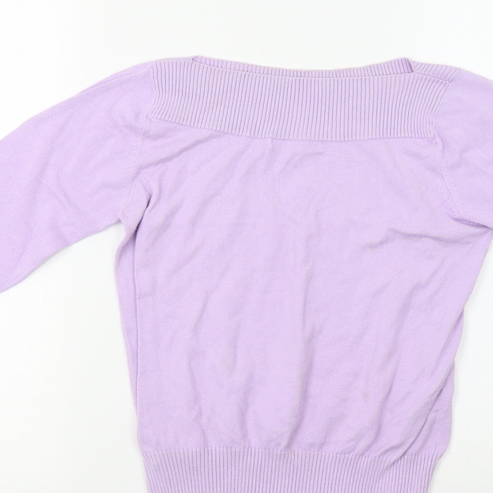 Womens UK Size 8 M&S Purple Pullover Jumper