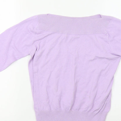 Womens UK Size 8 M&S Purple Pullover Jumper