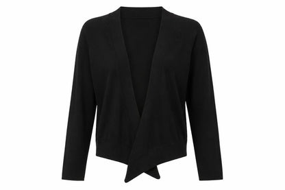 Front view of Influence women’s black cardigan jumper, size S