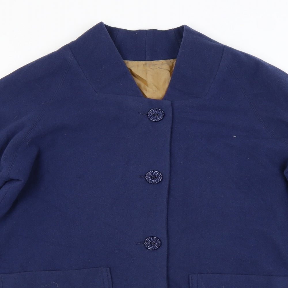 Womens UK Size  Preworn Blue Overcoat