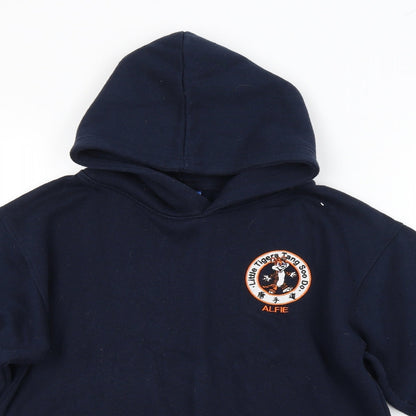 Preworn Boys Blue   Pullover Hoodie Size 9-10 Years