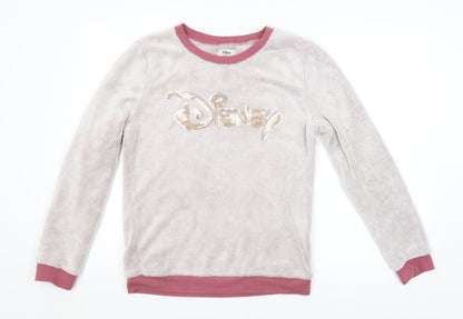 LOVE TO LOUNGE Womens Purple   Pullover Sweatshirt Size 10