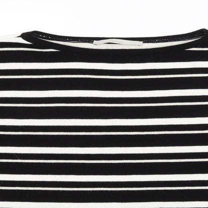 George Womens Black Striped  Pullover Jumper Size S