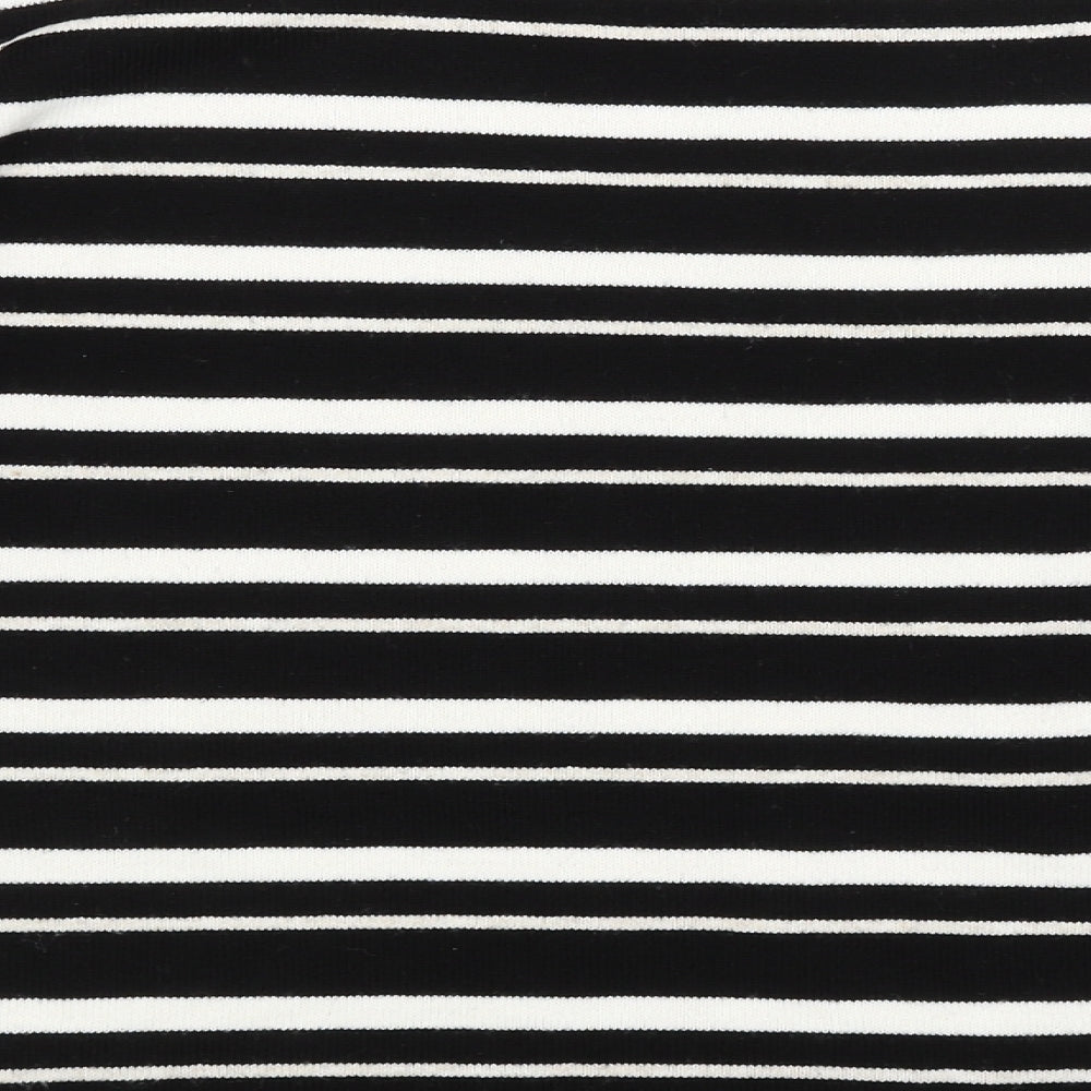 George Womens Black Striped  Pullover Jumper Size S