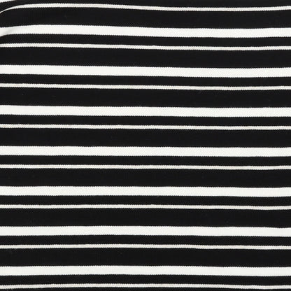George Womens Black Striped  Pullover Jumper Size S