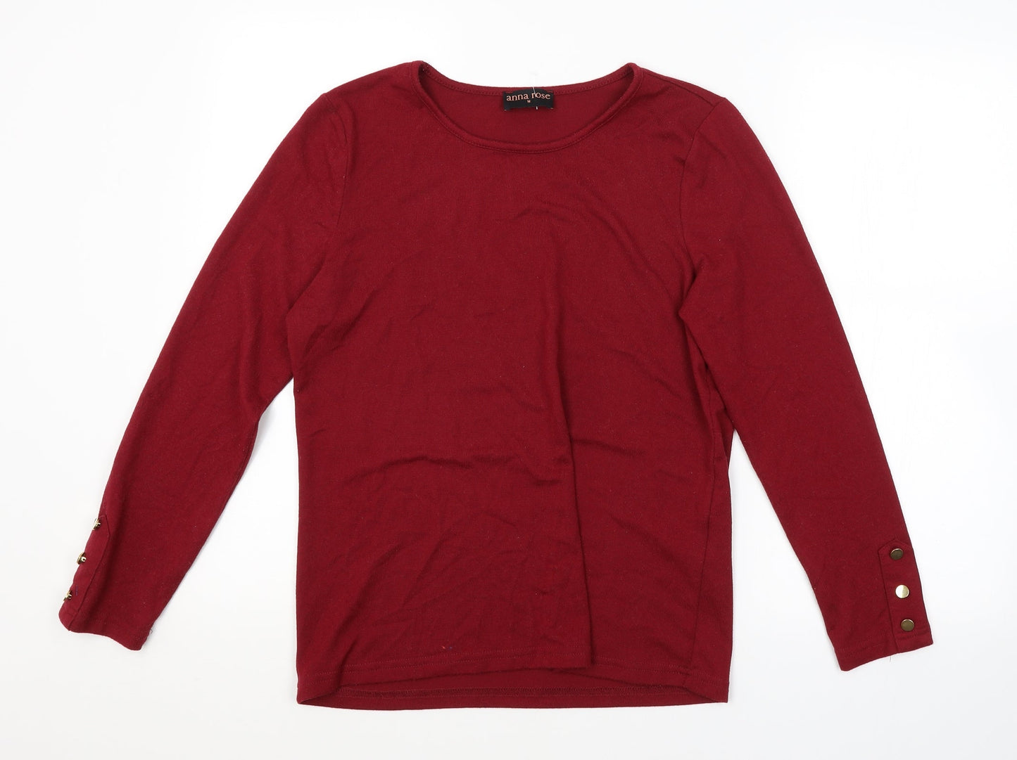 Womens UK Size M ANNA ROSE Red Pullover Jumper