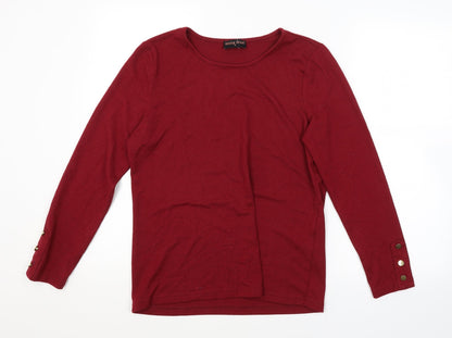 Womens UK Size M ANNA ROSE Red Pullover Jumper