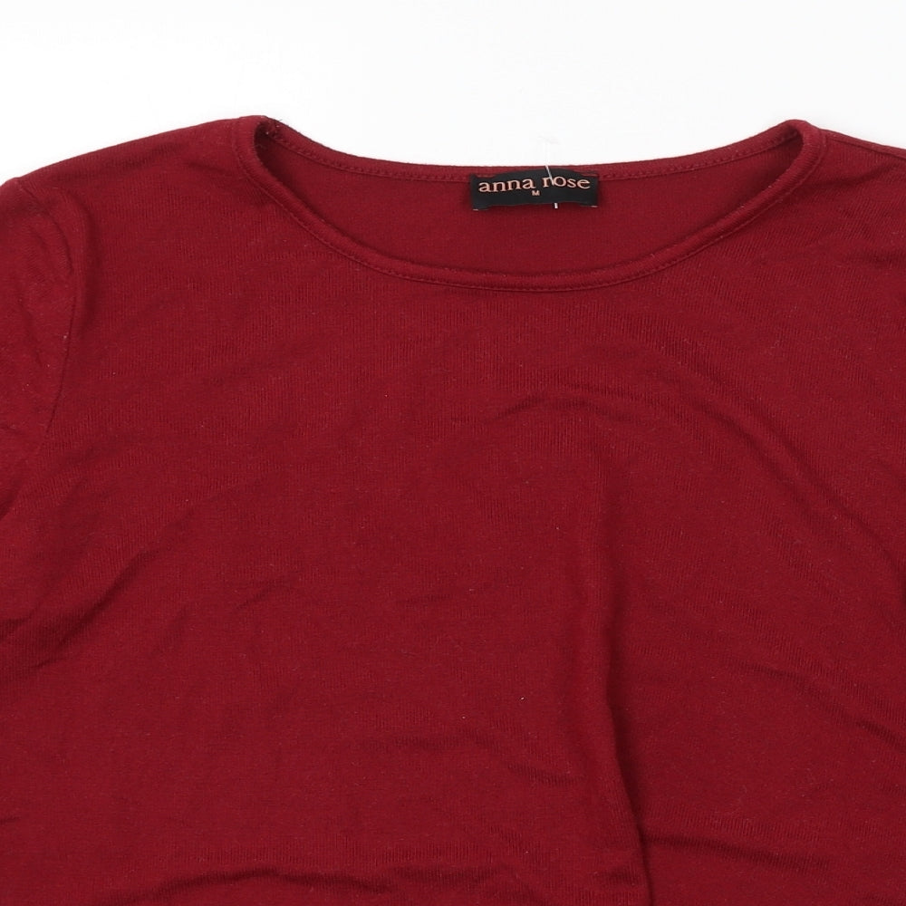 Womens UK Size M ANNA ROSE Red Pullover Jumper