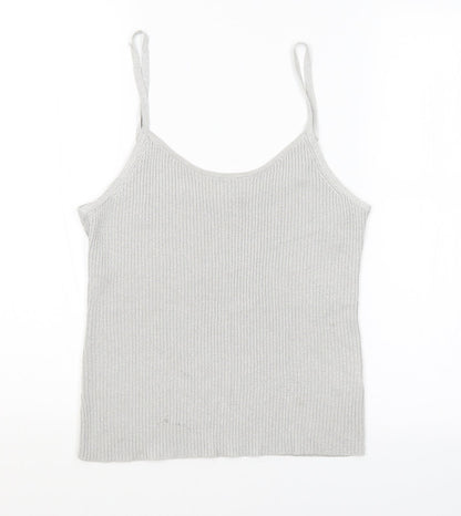 FRANK SAUL Womens Grey   Basic Tank Size M