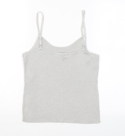 FRANK SAUL Womens Grey   Basic Tank Size M