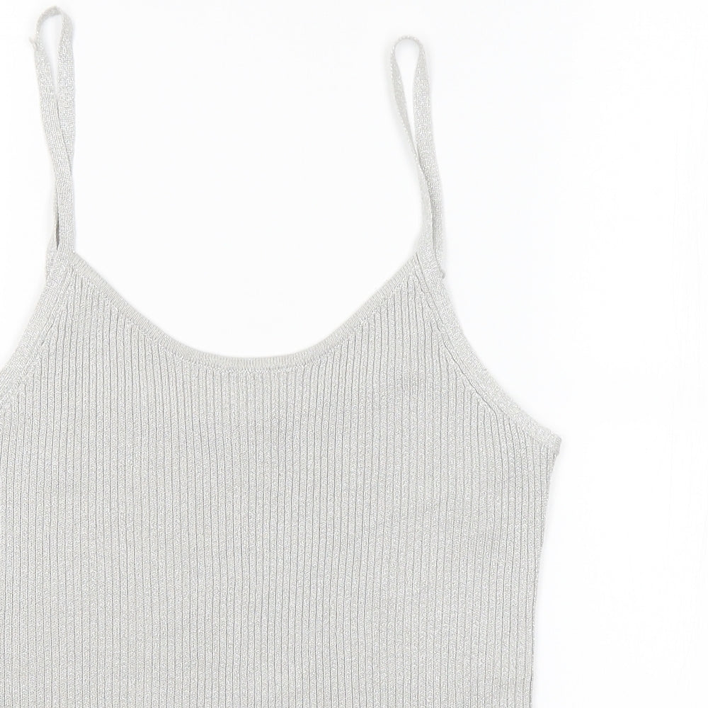 FRANK SAUL Womens Grey   Basic Tank Size M