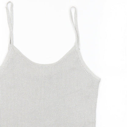 FRANK SAUL Womens Grey   Basic Tank Size M