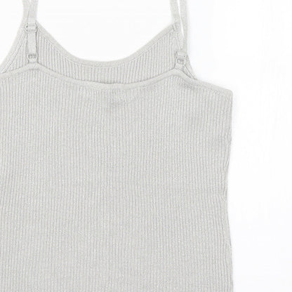 FRANK SAUL Womens Grey   Basic Tank Size M