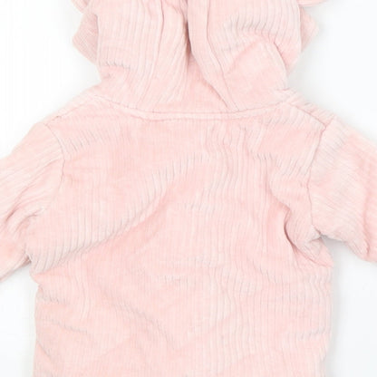 M&S Girls Pink   Basic Coat Coat Size 3-6 Months