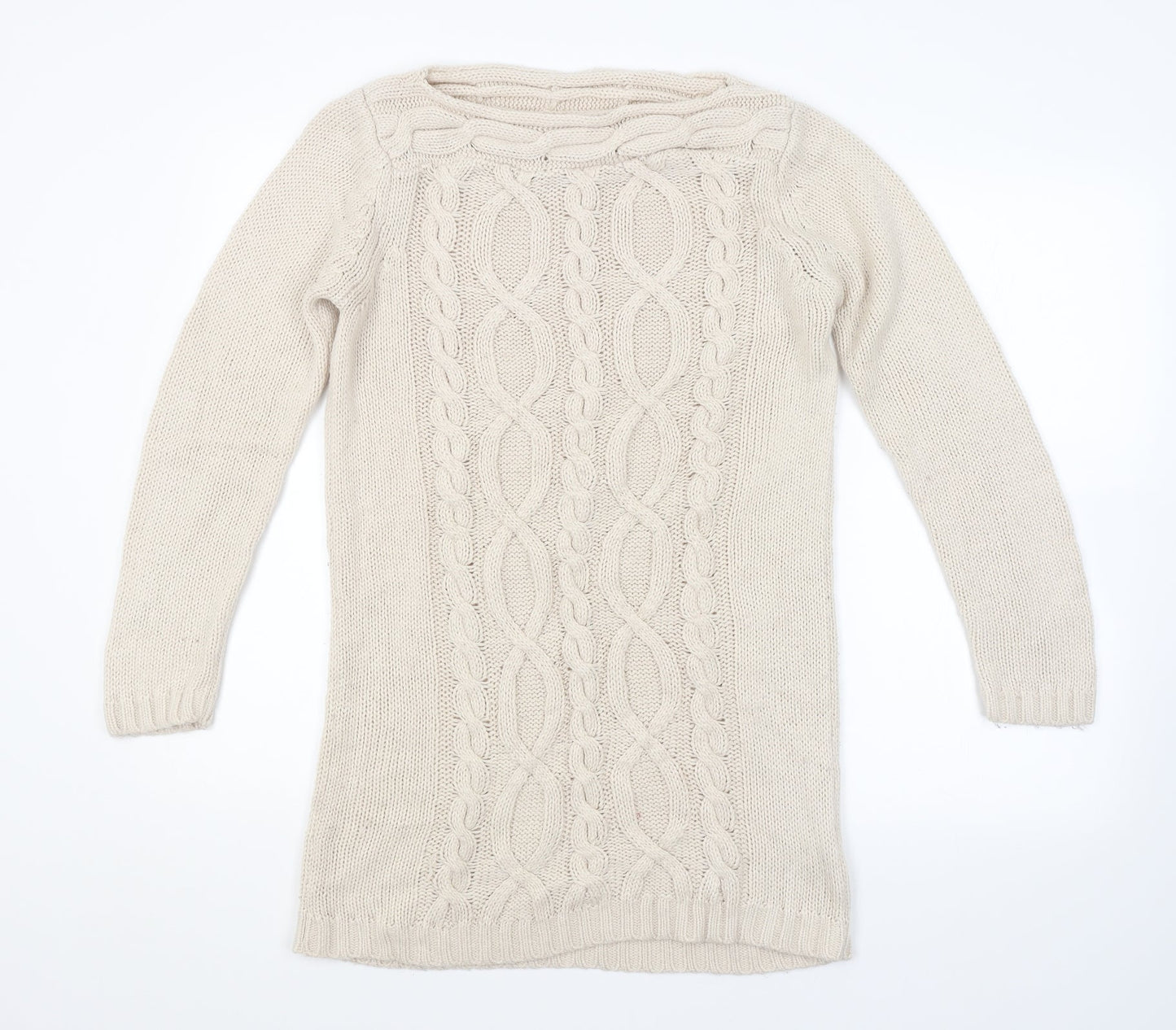 BHS Womens Beige Argyle/Diamond  Pullover Jumper Size 12