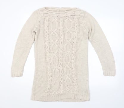 BHS Womens Beige Argyle/Diamond  Pullover Jumper Size 12