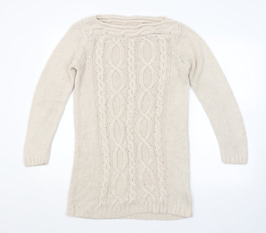 BHS Womens Beige Argyle/Diamond  Pullover Jumper Size 12