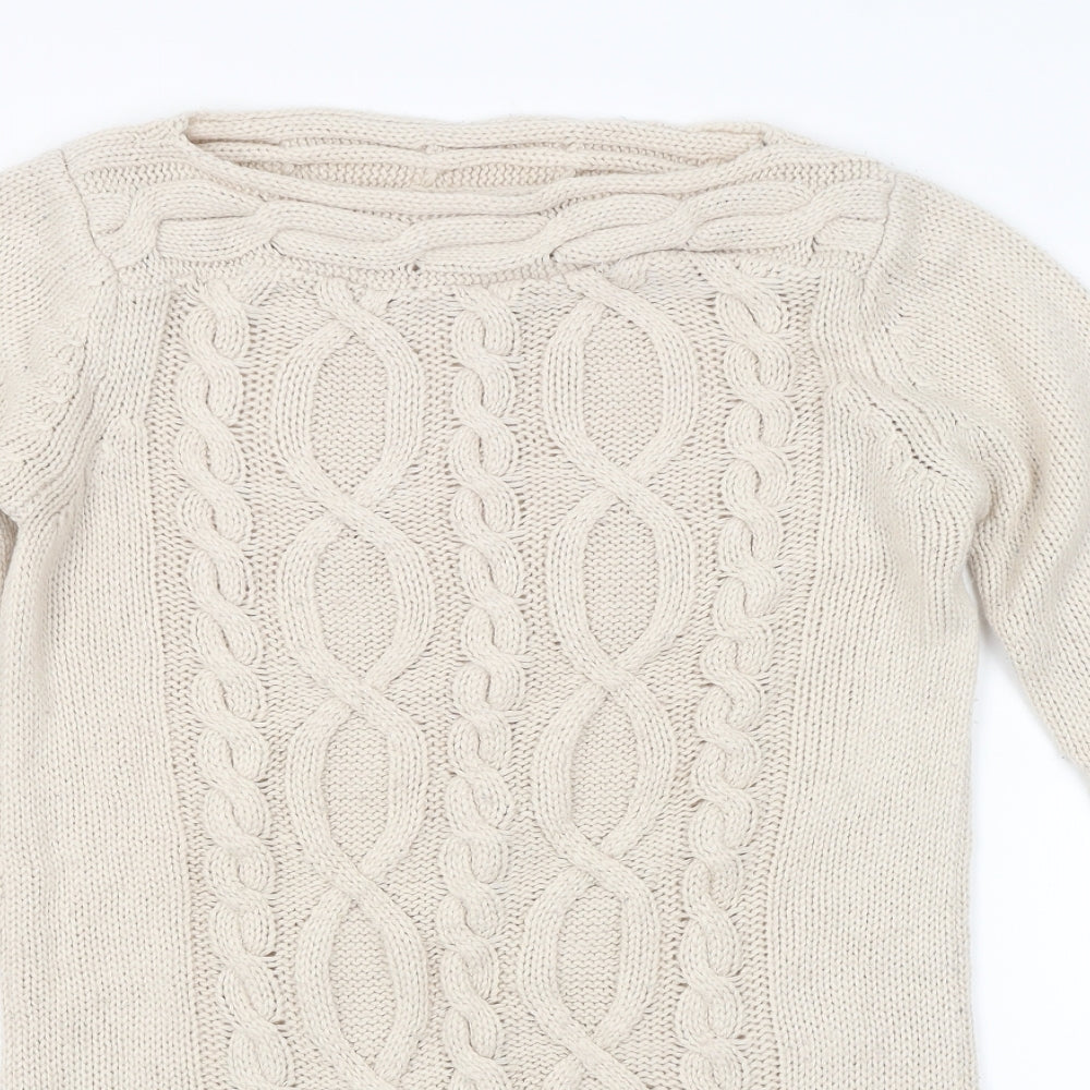 BHS Womens Beige Argyle/Diamond  Pullover Jumper Size 12