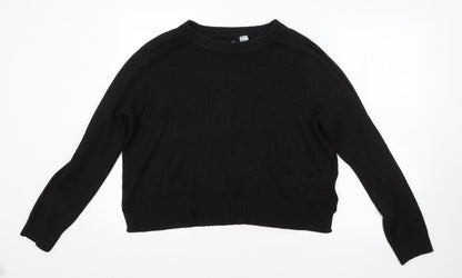 H&M Womens Black   Pullover Jumper Size L