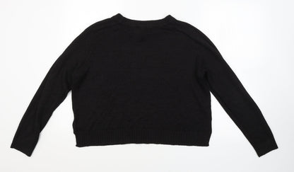 H&M Womens Black   Pullover Jumper Size L