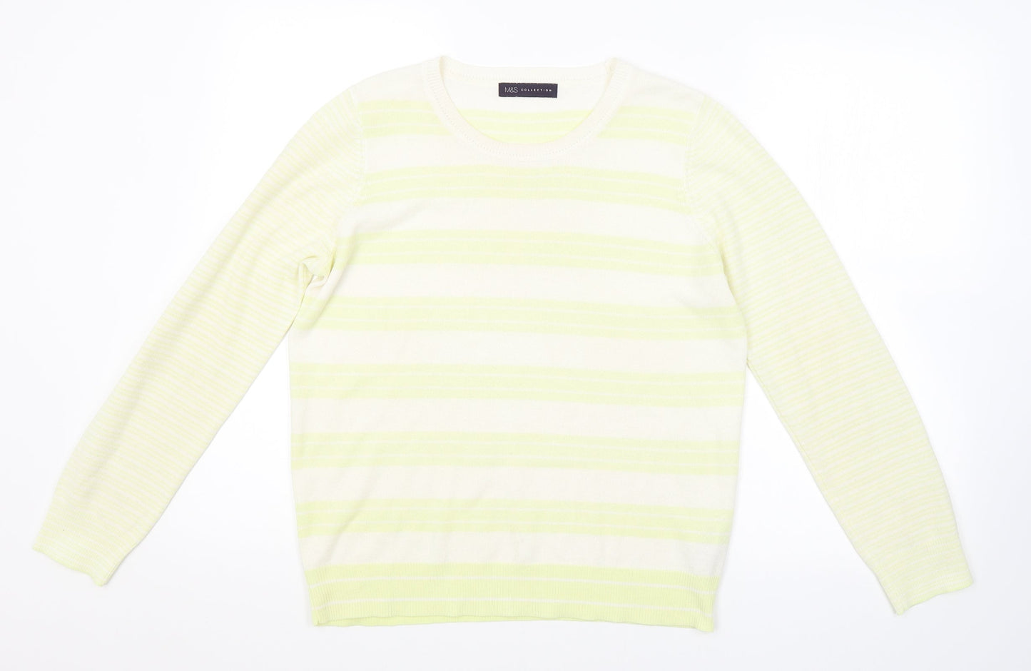 Womens UK Size 12 M&S Yellow Pullover Jumper