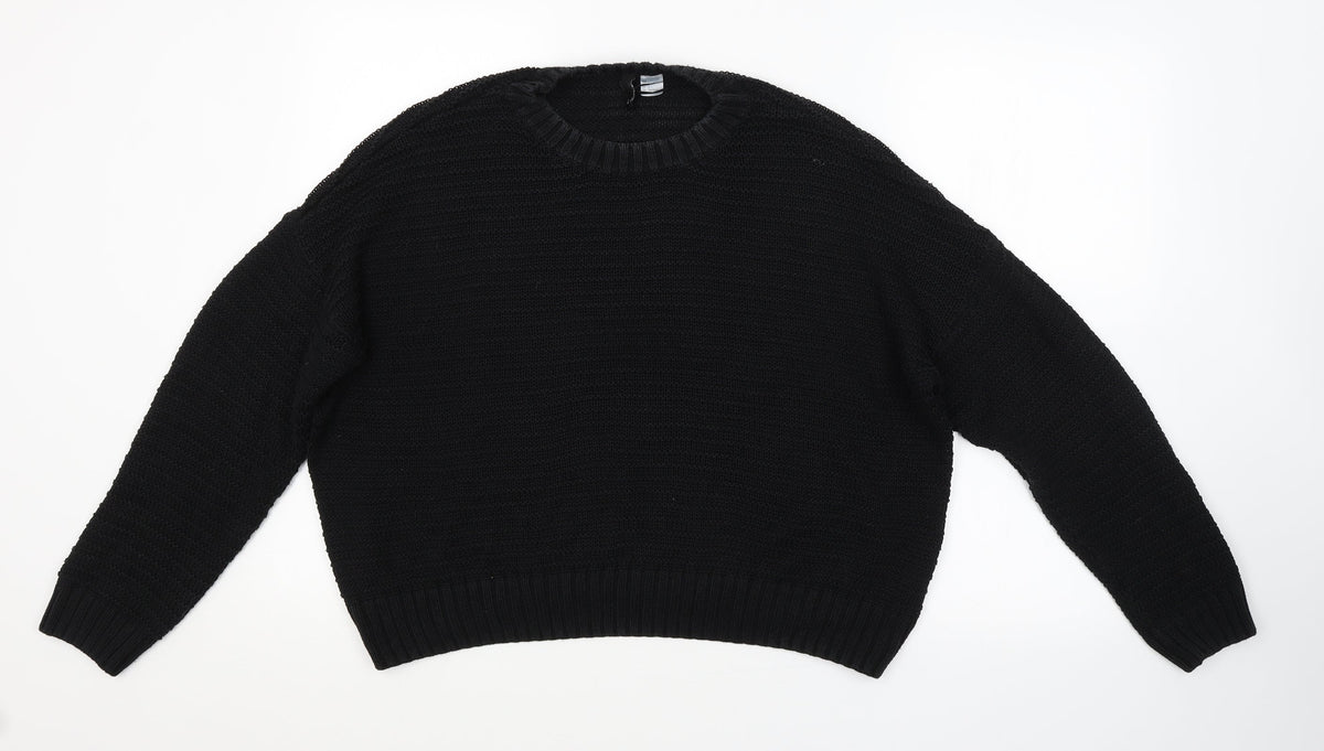 Womens UK Size L H&M Black Pullover Jumper