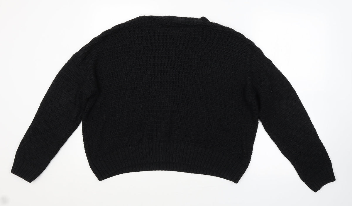 Womens UK Size L H&M Black Pullover Jumper