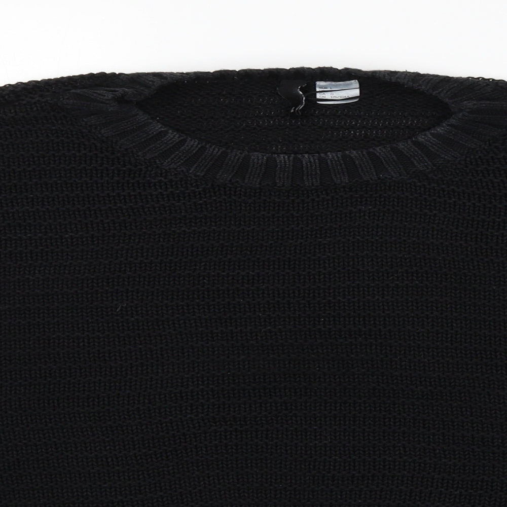 Womens UK Size L H&M Black Pullover Jumper