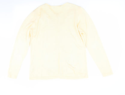 Preworn Womens Yellow   Cardigan Jumper Size S