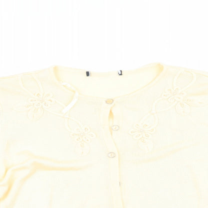 Preworn Womens Yellow   Cardigan Jumper Size S