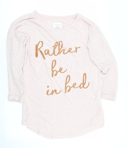 Lounge Womens Pink Solid   Pyjama Top Size XS  - Rather be in bed