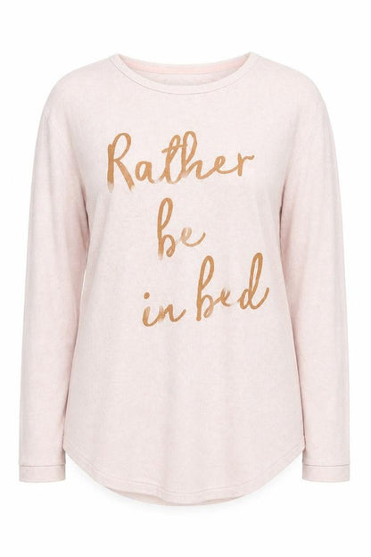 Lounge Womens Pink Solid   Pyjama Top Size XS  - Rather be in bed