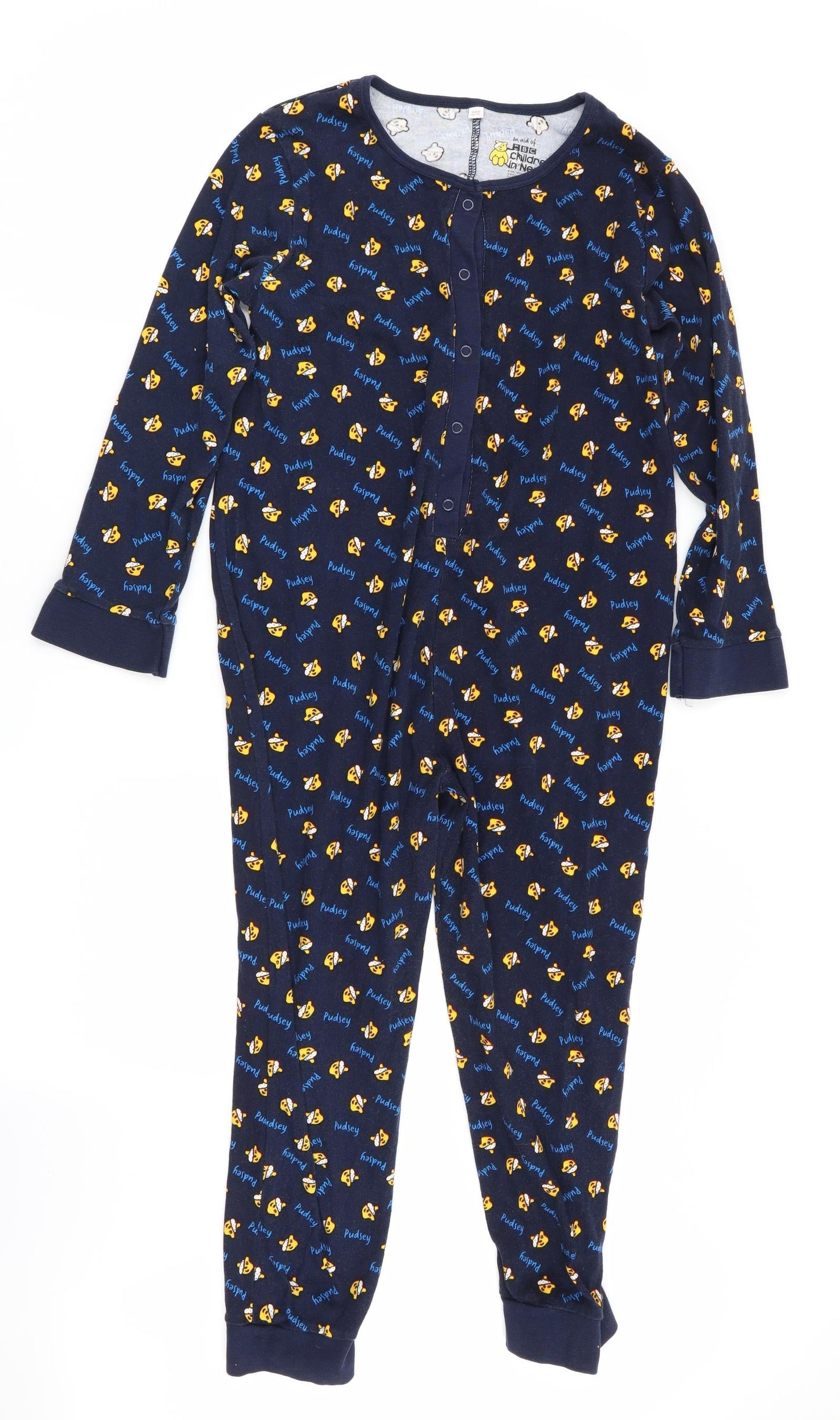 Blue Zoo Girls Blue Animal Print   One Piece Size 11-12 Years  - Pudsey Bear Print
